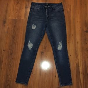 Distressed Skinny Jeans - Size 12